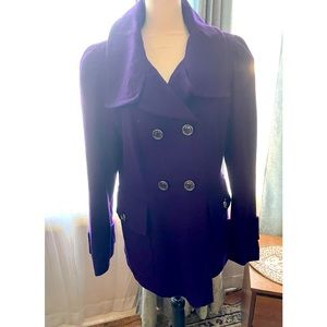 Like New, purple pea coat, 1 Madison, XL